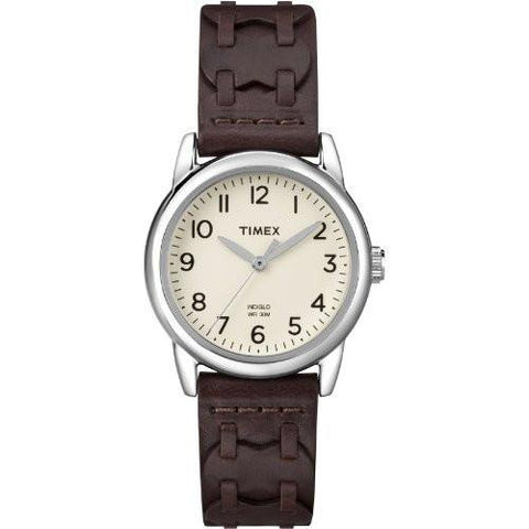 Timex Womens Casual Brown Woven Strap Watch