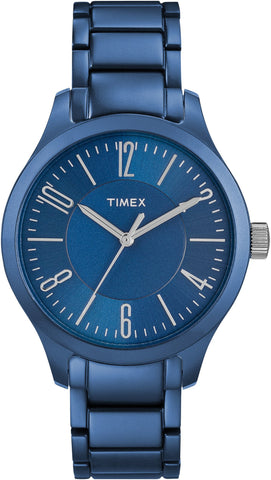 Timex Mens Aluminum Ocean Blue Dress Watch