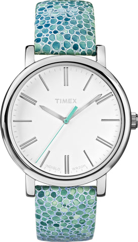 Timex Womens Teal Pattern Strap Easy Read Watch