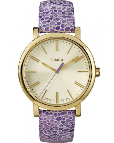 Timex Womens Originals Purple Pattern Easy Read Watch