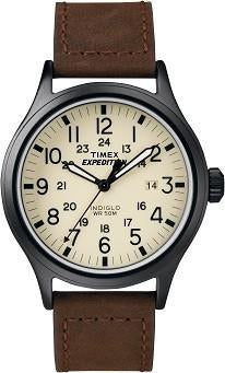 Timex Mens Expedition Brown Leather Strap Sport Watch