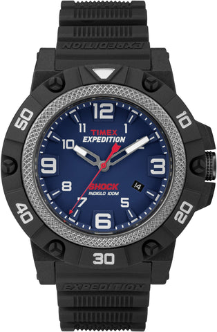 Timex Mens Field Shock Blue Dial Watch