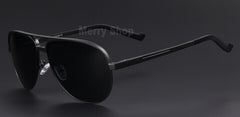 MERRYSTORE Men Brand Aluminum Alloy Polarized Shield Sunglasses Ultralight Gold Frame Polar Glasses Polarized Sunglasses