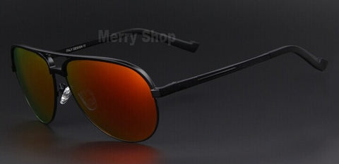 MERRYSTORE Men Brand Aluminum Alloy Polarized Shield Sunglasses Ultralight Gold Frame Polar Glasses Polarized Sunglasses