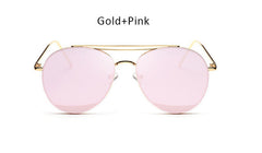 Clear Pink Aviation Sunglasses