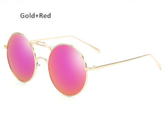 TSHING Unisex Steampunk Round Sunglasses