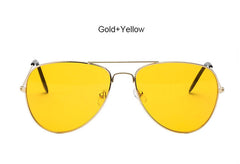 Yellow Aviation Sunglasses - Night Vision