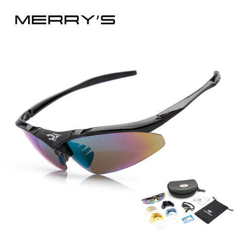 MERRY'S Men Sunglasses Road Glasses Mountain Protection Goggles Eyewear 5 Lens