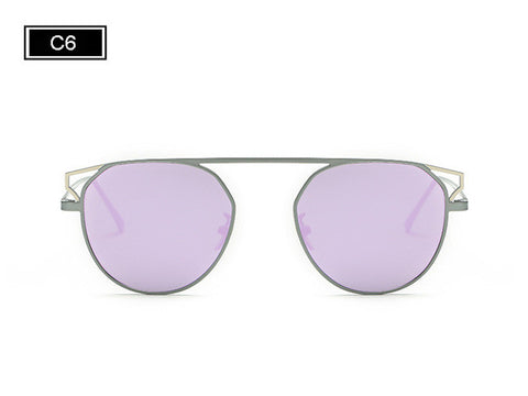 ROYAL GIRL Fashion Round Frame Cat's Eye Sunglasses Female Brand Designer Retro Sunglasses SS938
