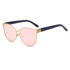 ROYAL GIRL Sunglasses Women Metal Frame Cat Eye Sunglasses Mirror  Oval Lens Brand Designer Fashion Ladies Sunglasses ss705