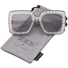 Crystal Oversized Square Brand Designer Sunglasses for Women SJ2053
