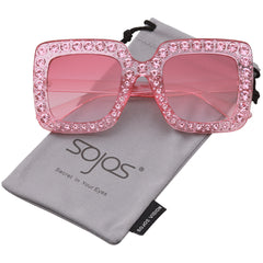 Crystal Oversized Square Brand Designer Sunglasses for Women SJ2053